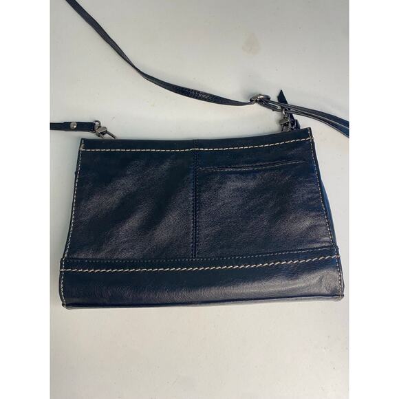 The Sak Iris Leather Crossbody Clutch Purse Classic Black Bag Small Boho - Picture 4 of 12